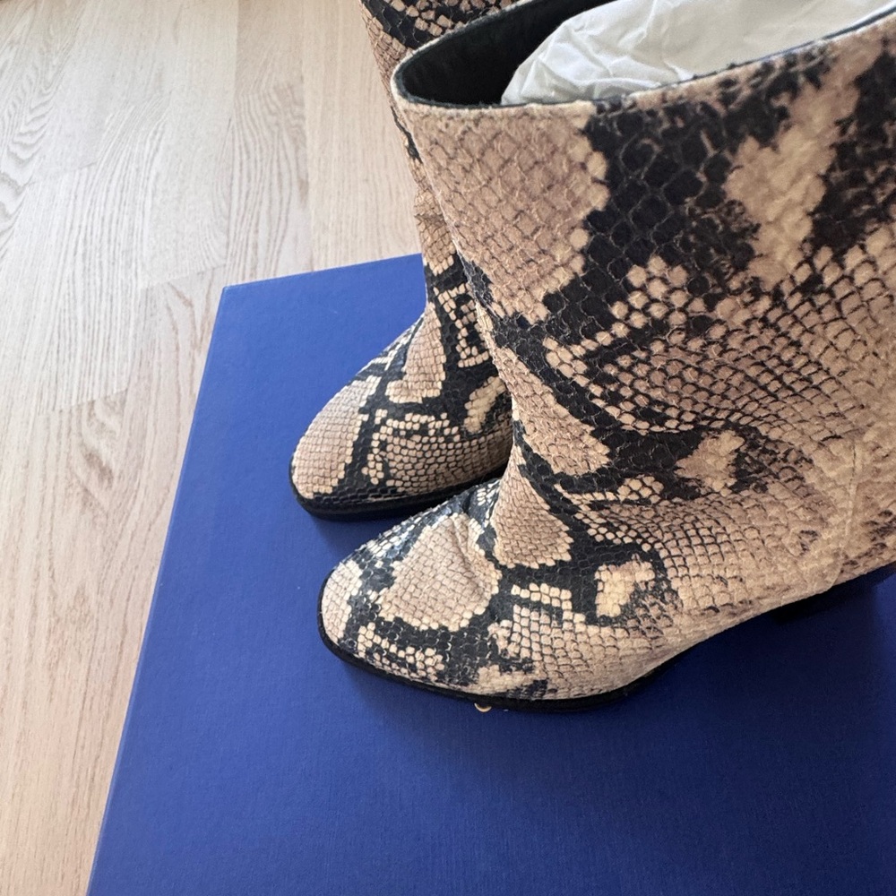 Stuart Weitzman Print Python Boots - image 4